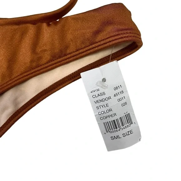 LA Hearts Copper Bikini Bottom Small New - Picture 2 of 6